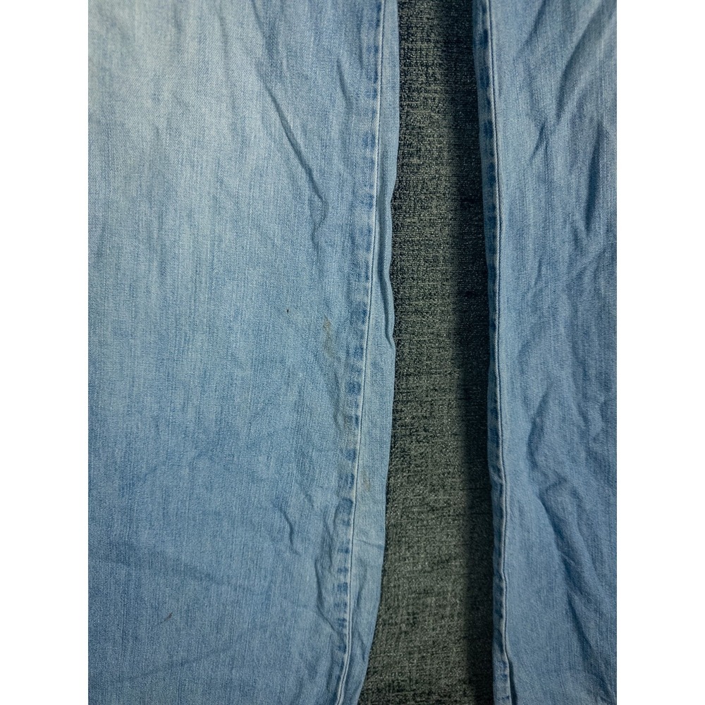 Pilcro Wide Leg Bell Bottom Patch Pocket Jeans Womens 29/30 Light Blue Denim Boh - Picture 5 of 9